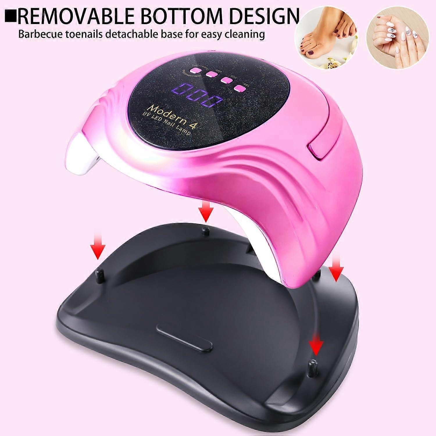 LED/UV Nail Lamps 108W 5X Plus - Pink - DTK Nail Supply