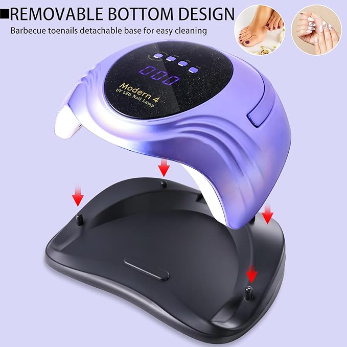 LED/UV Nail Lamps 108W 5X Plus - Purple - DTK Nail Supply
