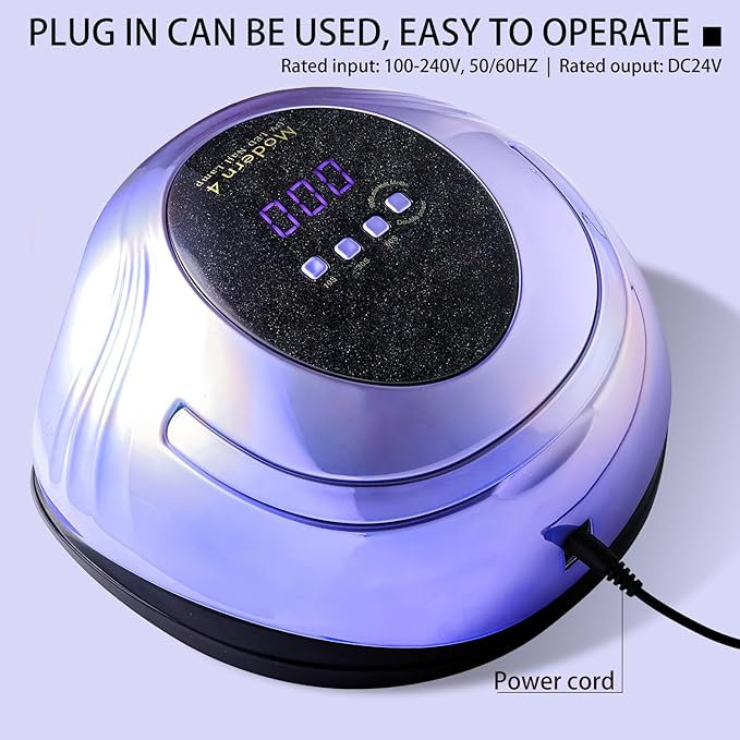 LED/UV Nail Lamps 108W 5X Plus - Purple - DTK Nail Supply