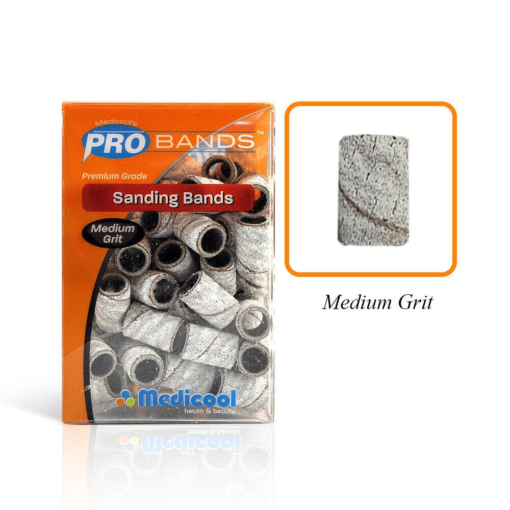Medicool - White Sanding Band  Medium - DTK Nail Supply