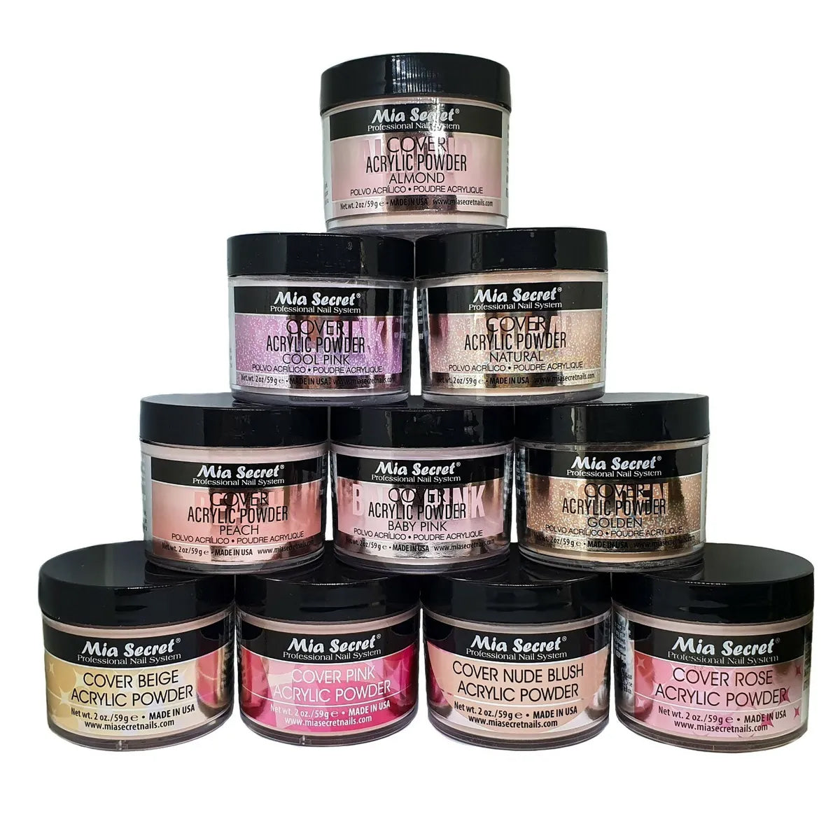  Mia Secret Acrylic Cover 18 Colors 2oz by DTK Nail Supply sold by DTK Nail Supply