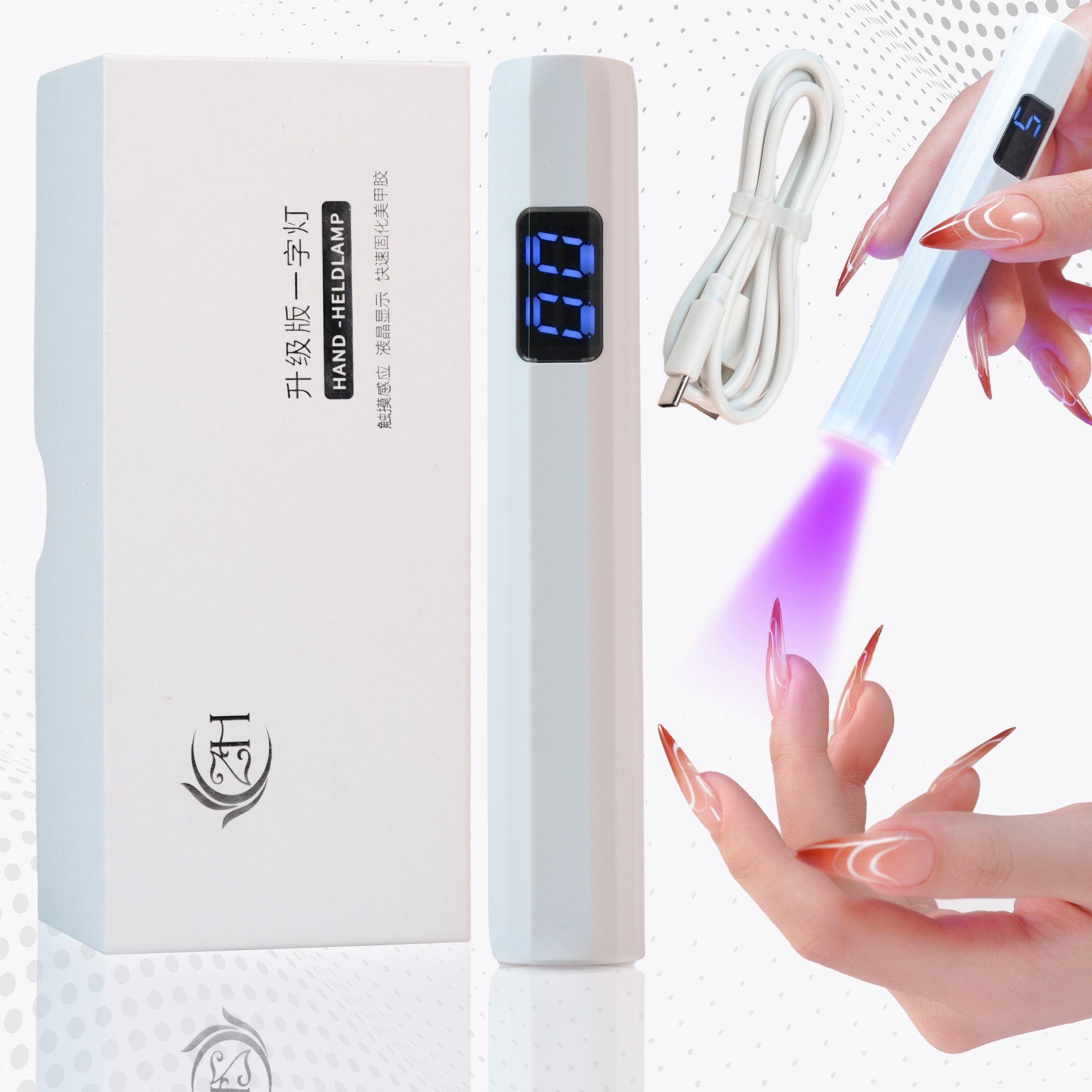 Mini UV/LED Handheld Lamp Z23 - White (PCS) - DTK Nail Supply
