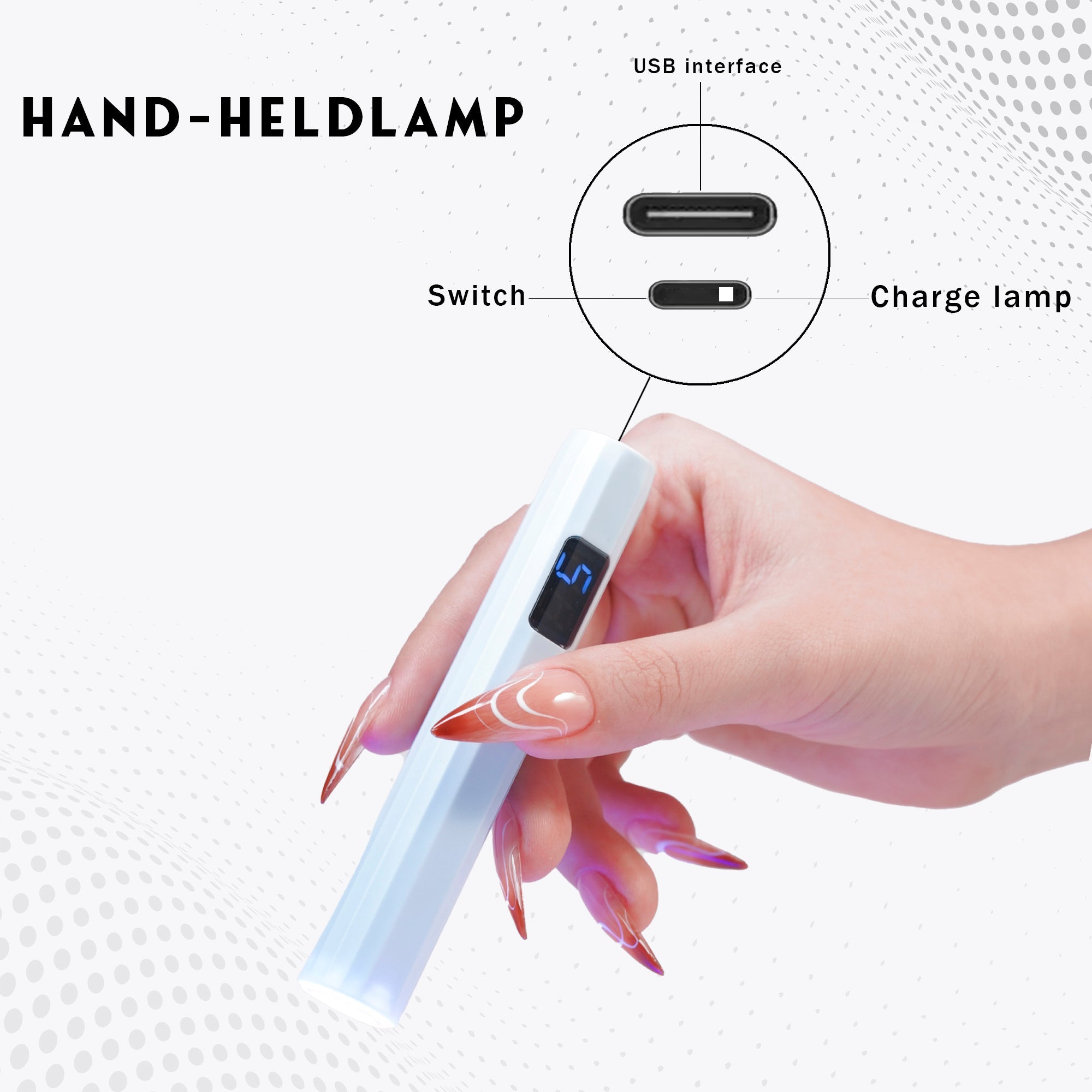 Mini UV/LED Handheld Lamp Z23 - White (PCS) - DTK Nail Supply