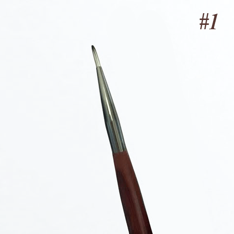 Nail Brush Acrylic Round Wood Handle - DTK Nail Supply