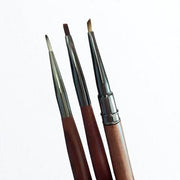 Nail Brush Acrylic Round Wood Handle - DTK Nail Supply