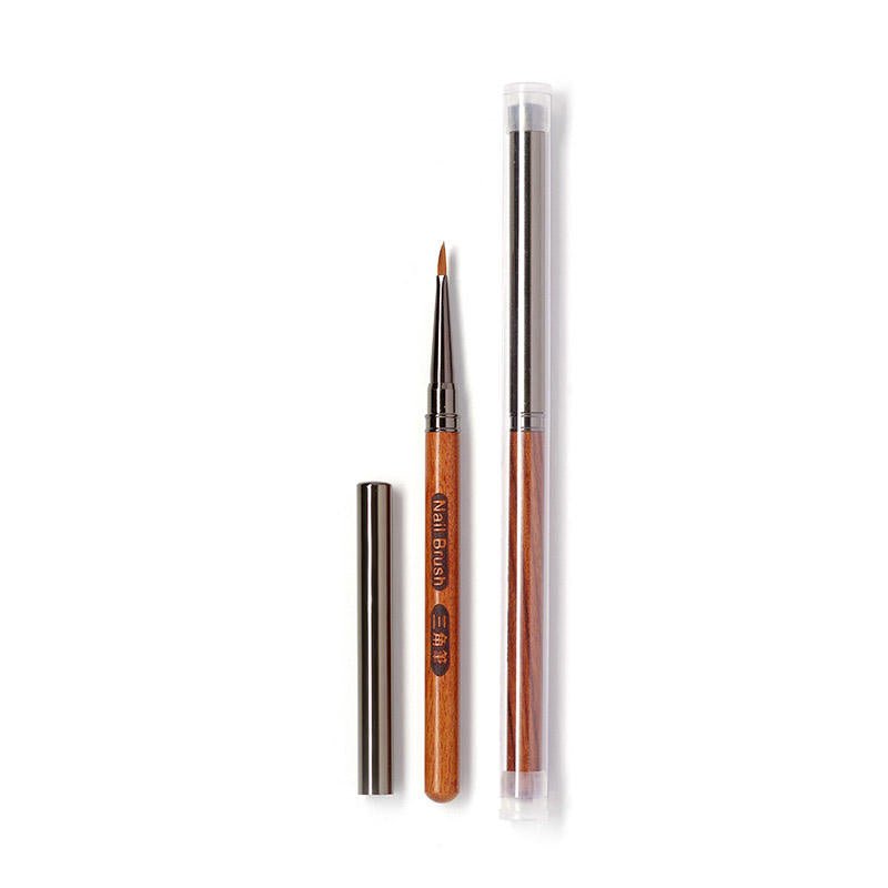 Nail Brush Acrylic Round Wood Handle - DTK Nail Supply