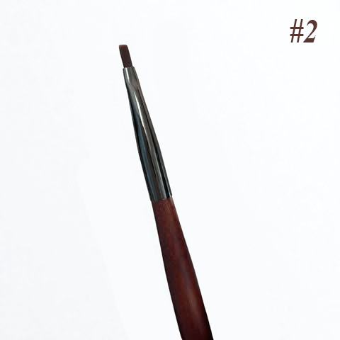 Nail Brush Acrylic Round Wood Handle - DTK Nail Supply