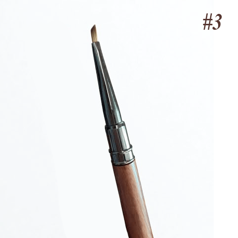 Nail Brush Acrylic Round Wood Handle - DTK Nail Supply
