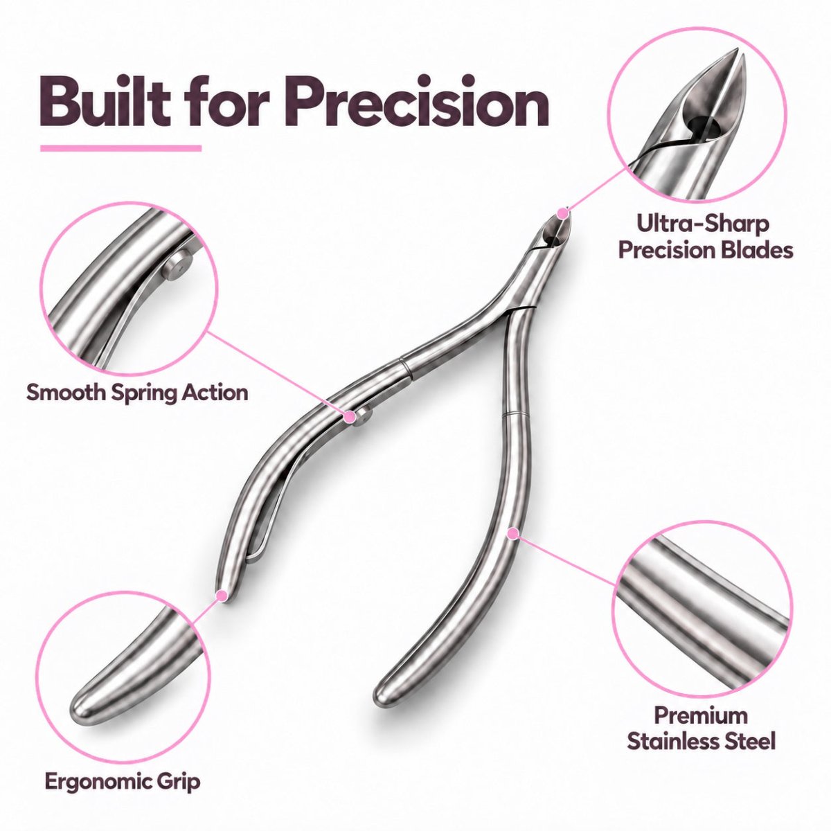 Nail Cuticle Nipper R4J12 - Round 4mm - Jaw 12 - DTK Nail Supply