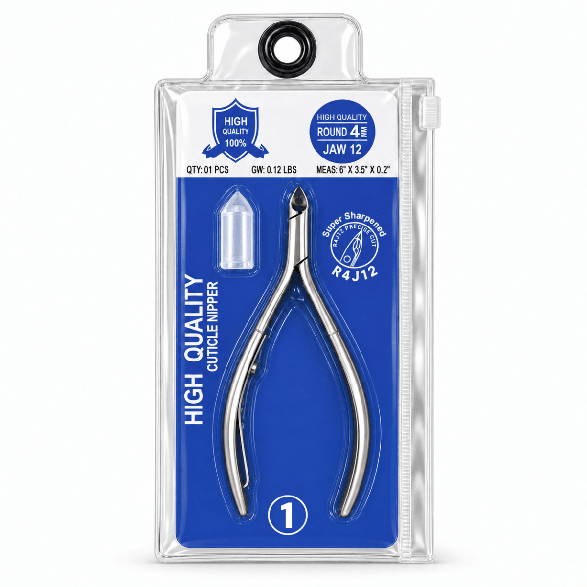 Nail Cuticle Nipper R4J12 - Round 4mm - Jaw 12 - DTK Nail Supply