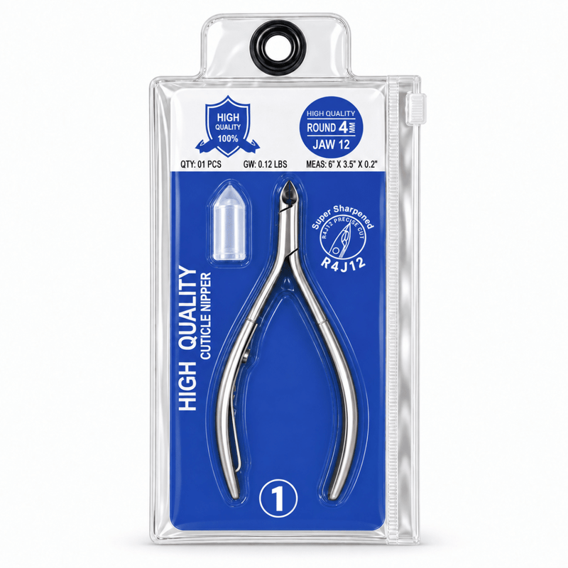 Nail Cuticle Nipper R4J12 - Round 4mm - Jaw 12 - DTK Nail Supply