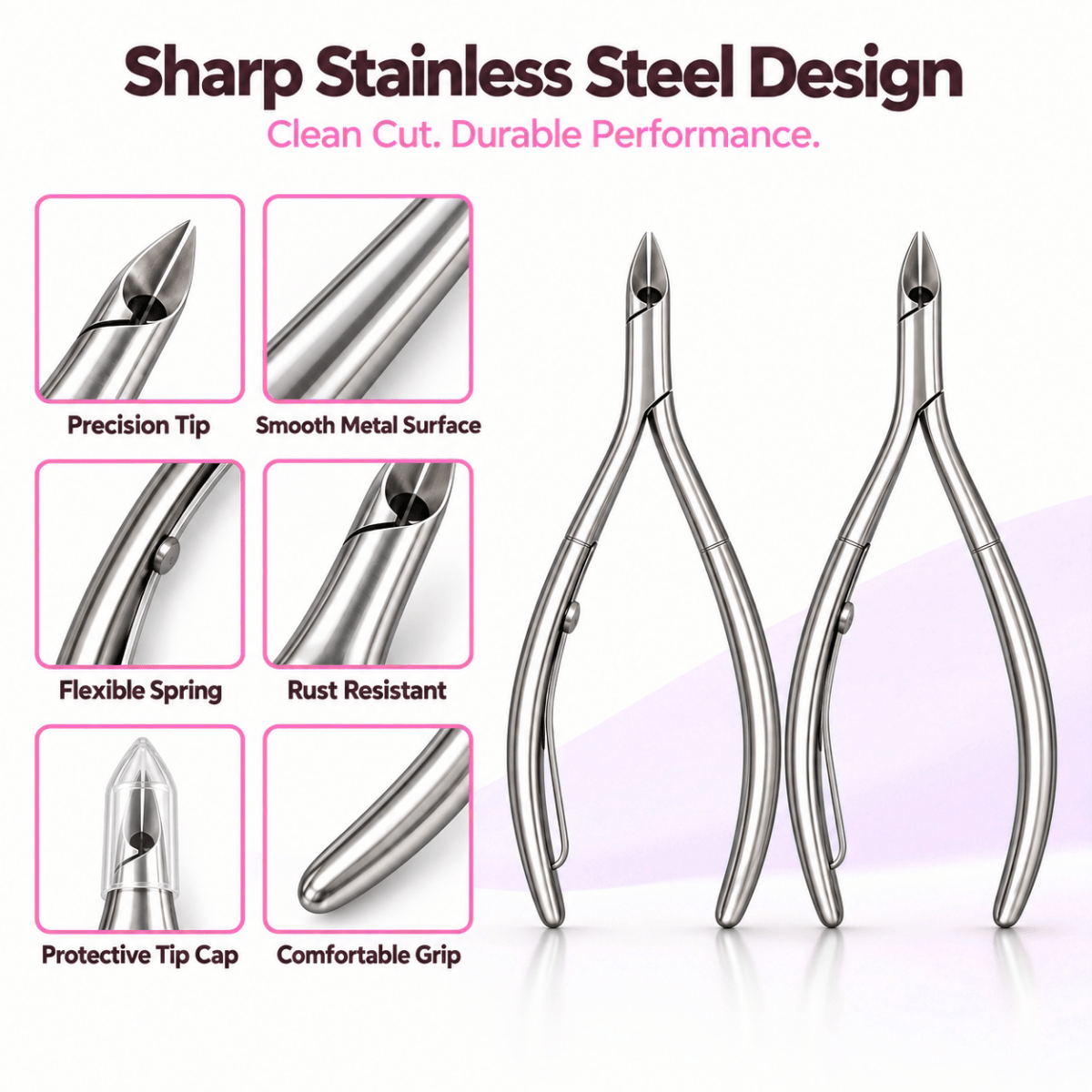 Nail Cuticle Nipper R6J14 - Round 6mm - Jaw 14 - DTK Nail Supply