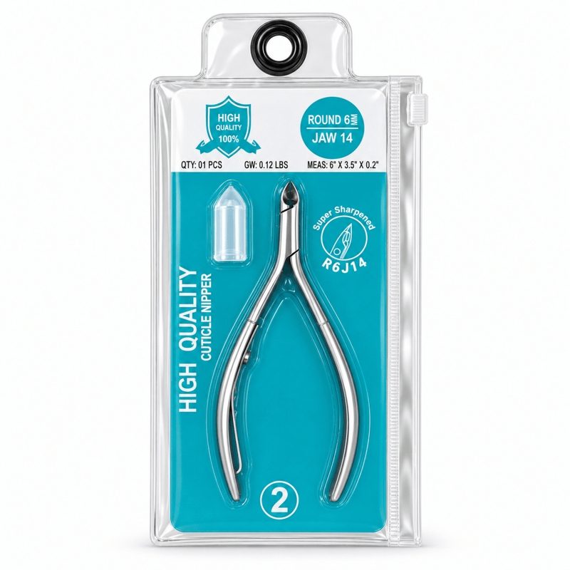 Nail Cuticle Nipper R6J14 - Round 6mm - Jaw 14 - DTK Nail Supply