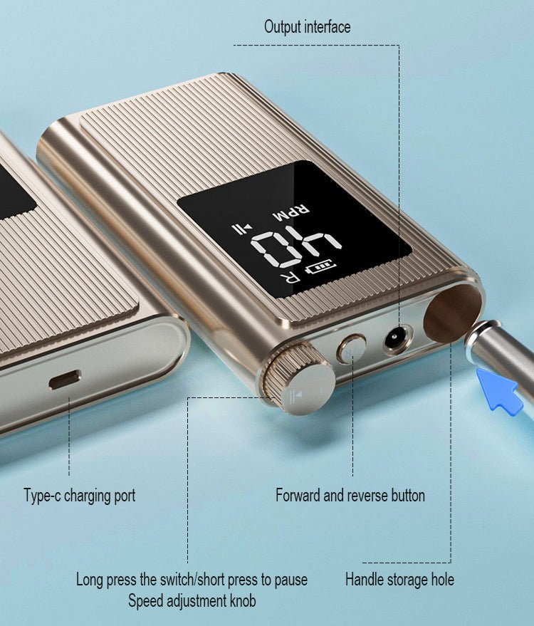 Nail Drill Portable - Pure Gold - DTK Nail Supply