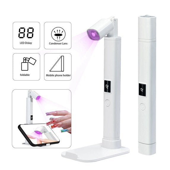Nail Lamp Mini UV LED Nail Dryer Stand Lamp Portable - DTK Nail Supply