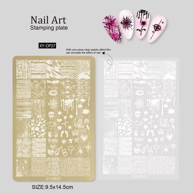 Nail Printing Steel Plate XY - DF07 - DTK Nail Supply