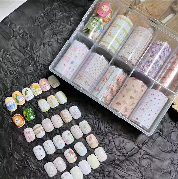 Nail Transfer Foil 1 - Spring Flower & Pattern - M364 - DTK Nail Supply