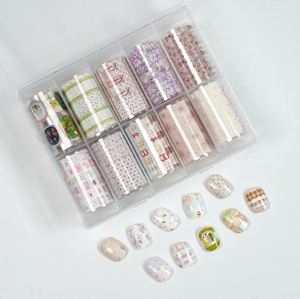 Nail Transfer Foil 1 - Spring Flower & Pattern - M364 - DTK Nail Supply