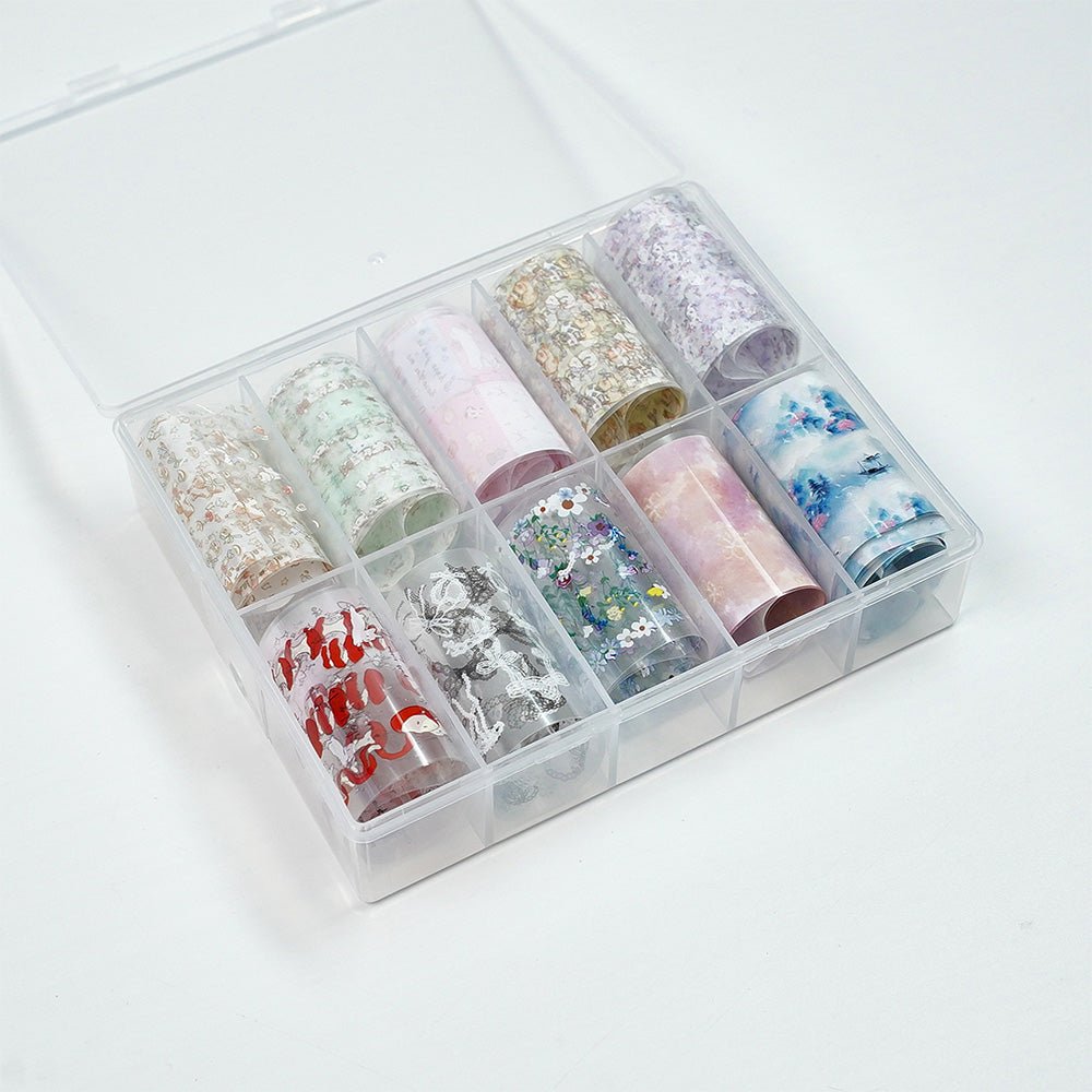 Nail Transfer Foil 3 - Cat & Bow & Flower Pattern - M363 - DTK Nail Supply