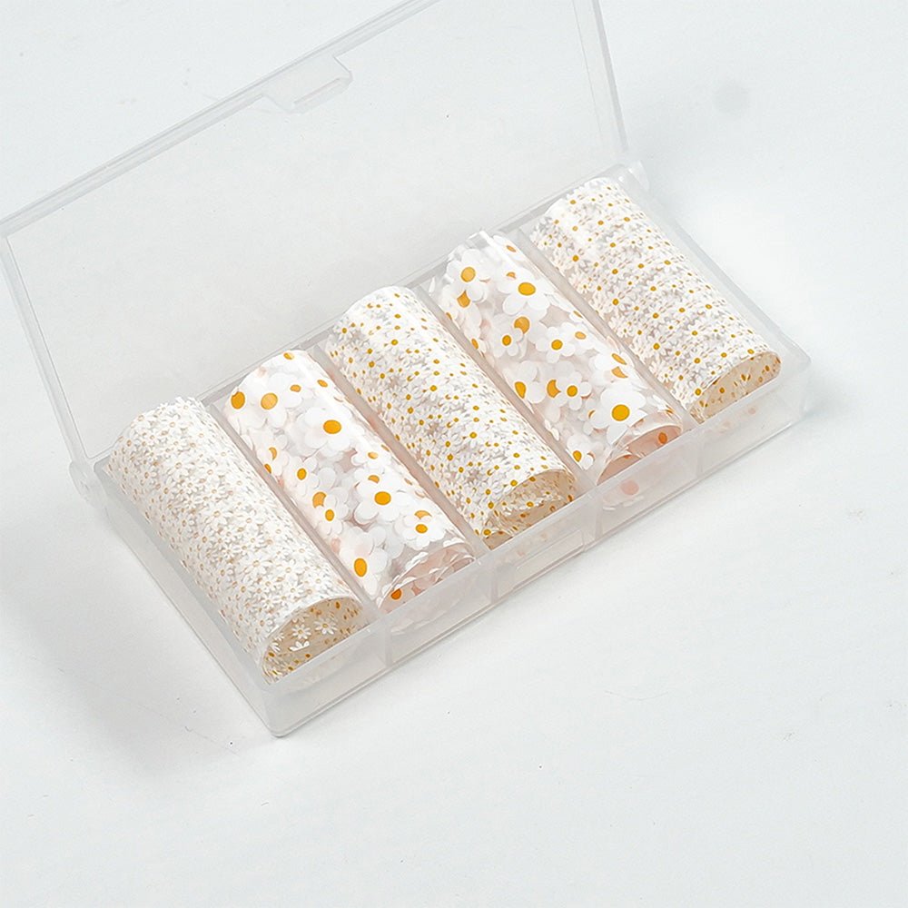 Nail Transfer Foil - Daisy Flowers - W9 - DTK Nail Supply