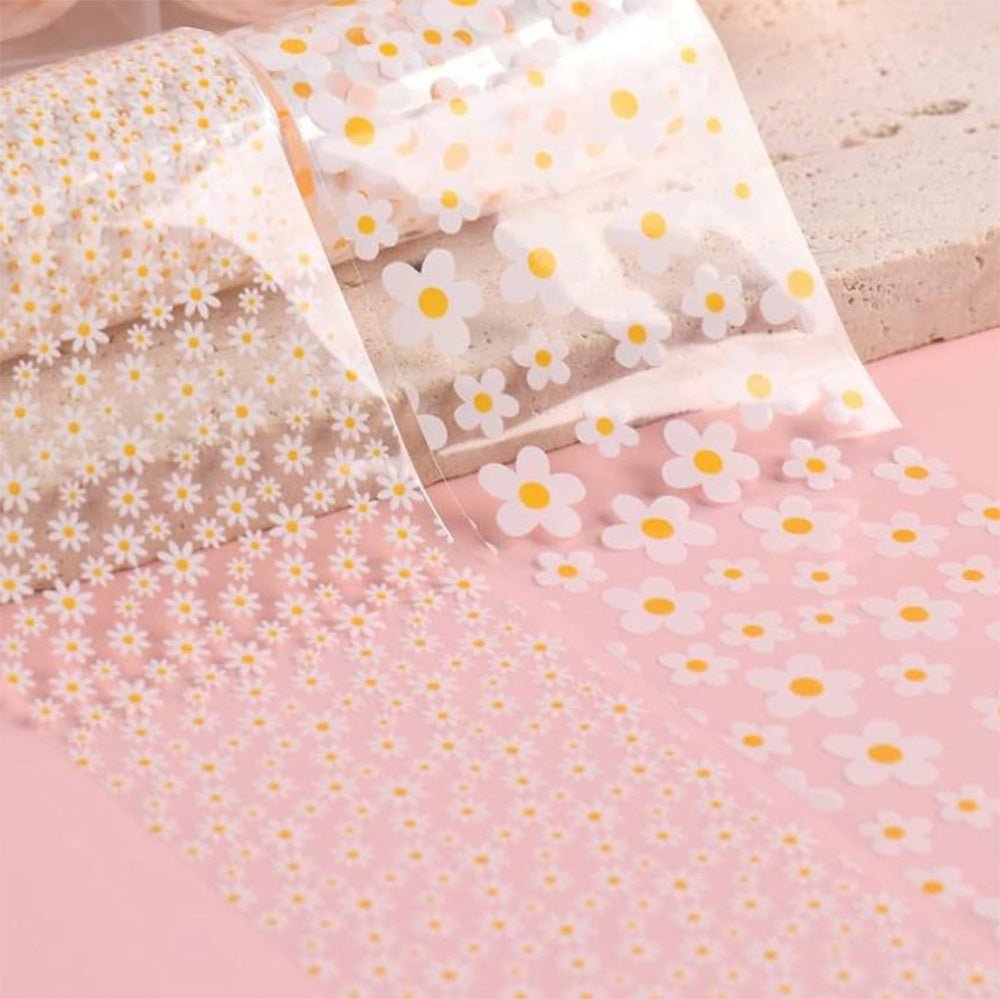 Nail Transfer Foil - Daisy Flowers - W9 - DTK Nail Supply