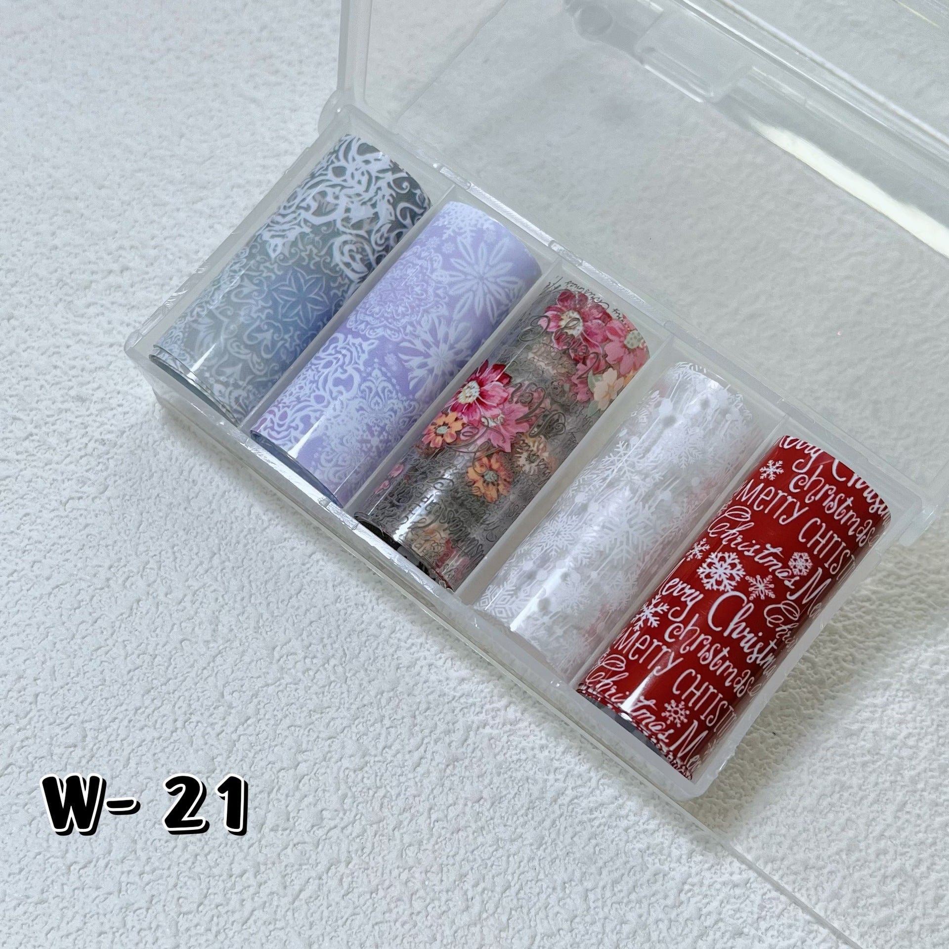 Nail Transfer Foil - Holiday Print - W21 - DTK Nail Supply