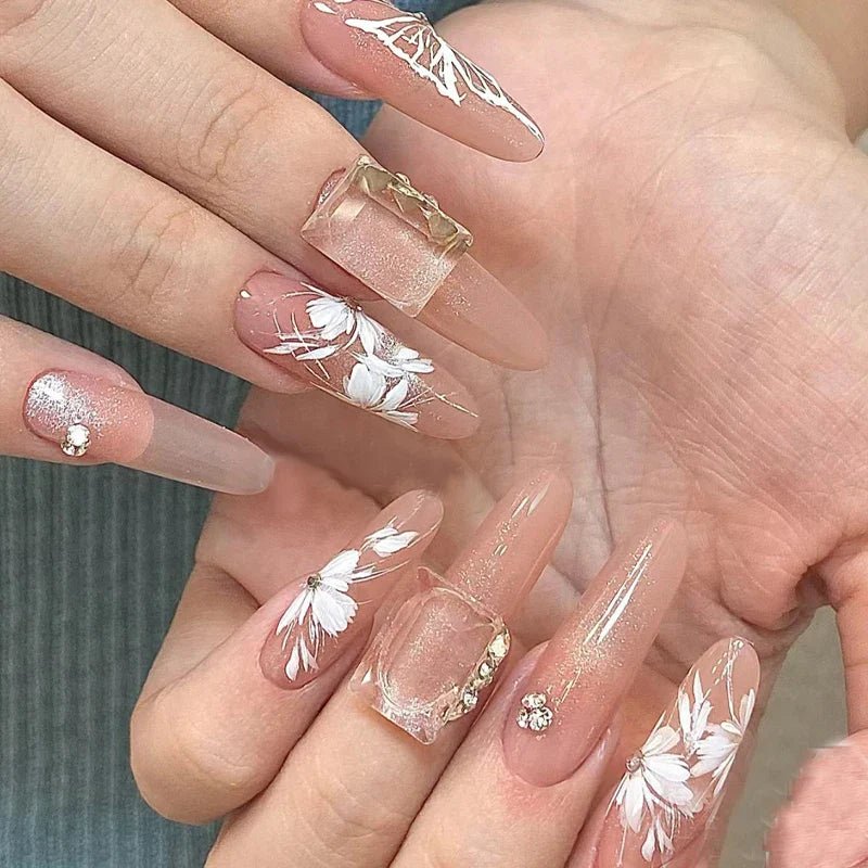 Nail Transfer Foil - White Flower - NZ17 - DTK Nail Supply