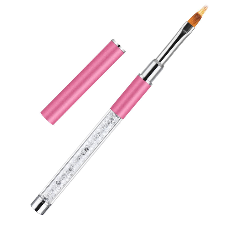 Ombre Brush with Rhinestone Handle - Pink - DTK Nail Supply