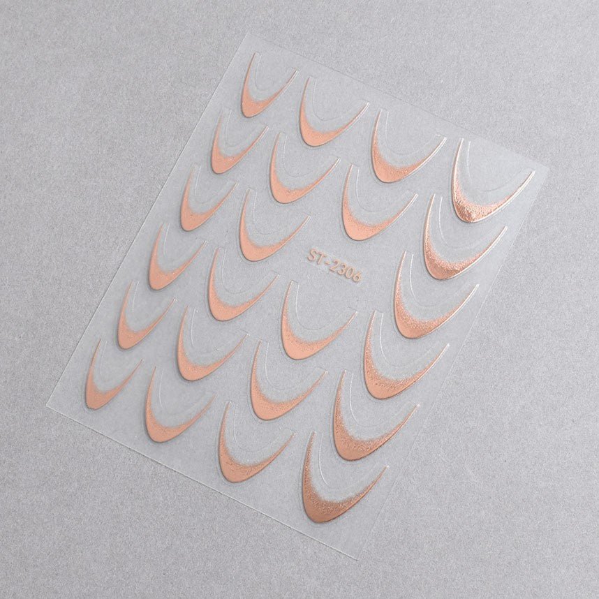 Ombre French Nail Sticker - Neon Sticker - Silver Sticker - Gold Sticker - Bronze Sticker - DTK Nail Supply