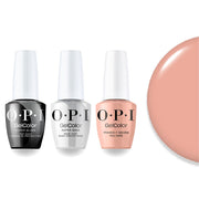 OPI F039 France-y Seeing You Here - Peach, Pink - Intelli-Gel Combo - Super Base Coat, Super Gloss Top Coat - DTK Nail Supply