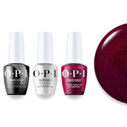 OPI F040 Every Month is Oktoberfest - Red, Purple - Intelli-Gel Combo - Super Base Coat, Super Gloss Top Coat - DTK Nail Supply
