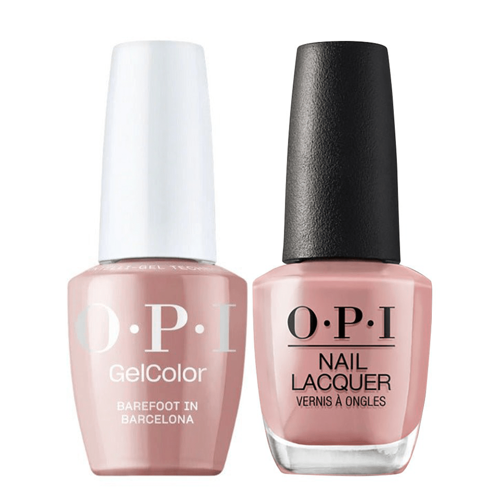OPI Gel Nail Polish Duo - E41 Barefoot in Barcelona - DTK Nail Supply
