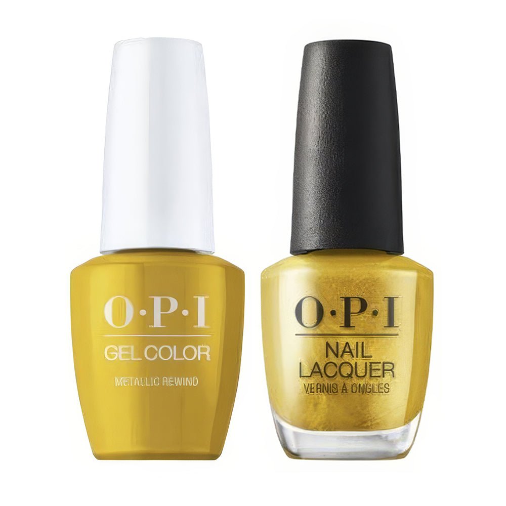 OPI Gel Nail Polish Duo - GLF022 Metallic Rewind - Gel Polish 0.5oz - DTK Nail Supply