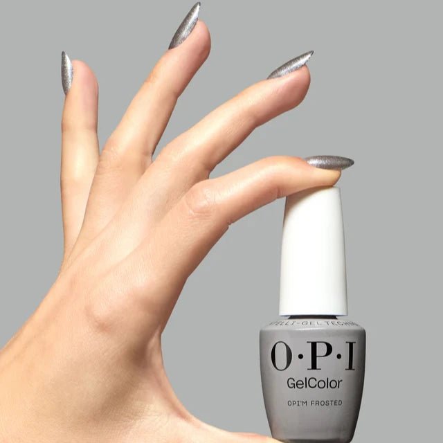 OPI Gel Nail Polish Duo - HPS01 OPI'm Frosted - Gel Polish 0.5oz - DTK Nail Supply