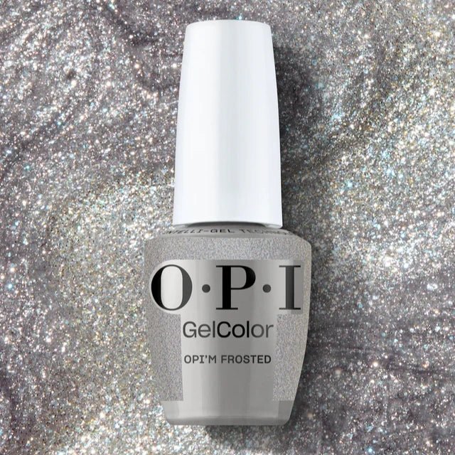 OPI Gel Nail Polish Duo - HPS01 OPI'm Frosted - Gel Polish 0.5oz - DTK Nail Supply