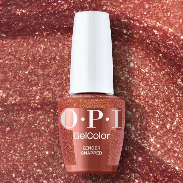 OPI Gel Nail Polish Duo - HPS06 Ginger Snapped - Gel Polish 0.5oz - DTK Nail Supply