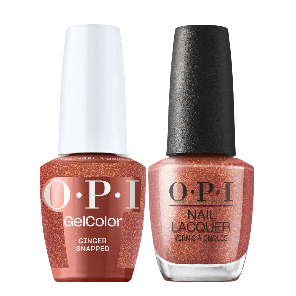 OPI Gel Nail Polish Duo - HPS06 Ginger Snapped - Gel Polish 0.5oz - DTK Nail Supply
