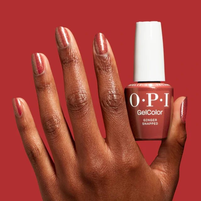 OPI Gel Nail Polish Duo - HPS06 Ginger Snapped - Gel Polish 0.5oz - DTK Nail Supply