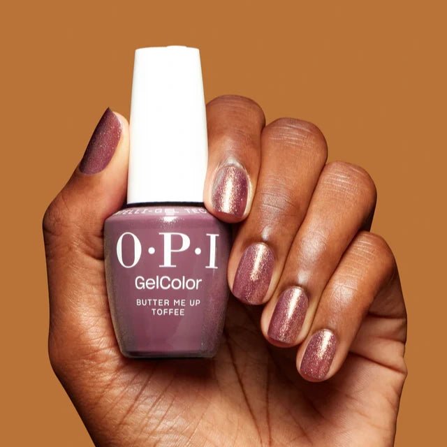 OPI Gel Nail Polish Duo - HPS09 Butter Me Up Toffee - Gel Polish 0.5oz - DTK Nail Supply