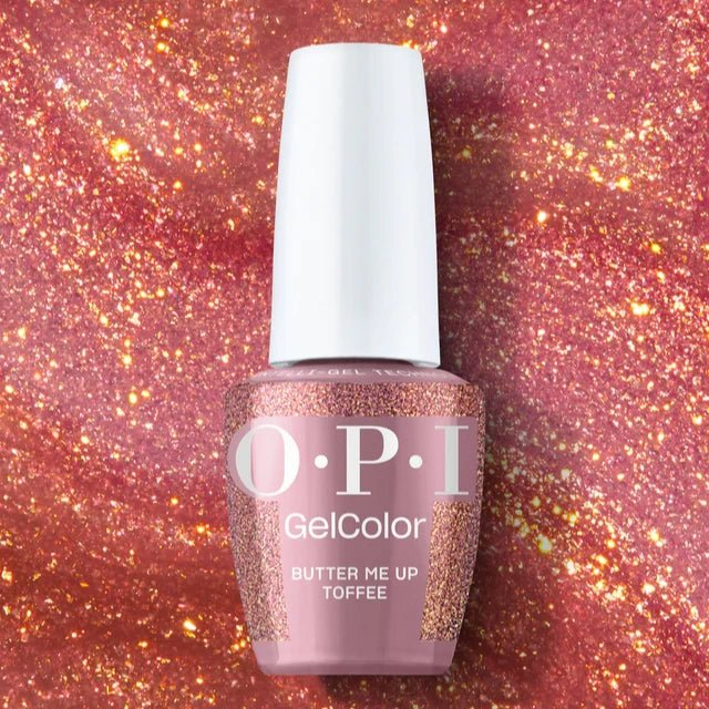 OPI Gel Nail Polish Duo - HPS09 Butter Me Up Toffee - Gel Polish 0.5oz - DTK Nail Supply