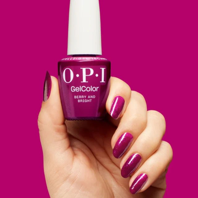 OPI Gel Nail Polish Duo - HPS12 Berry and Bright - Gel Polish 0.5oz - DTK Nail Supply