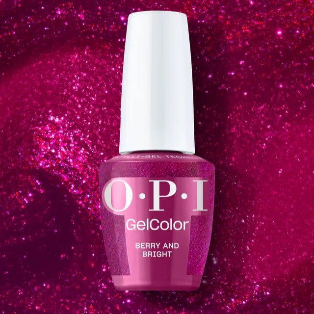 OPI Gel Nail Polish Duo - HPS12 Berry and Bright - Gel Polish 0.5oz - DTK Nail Supply