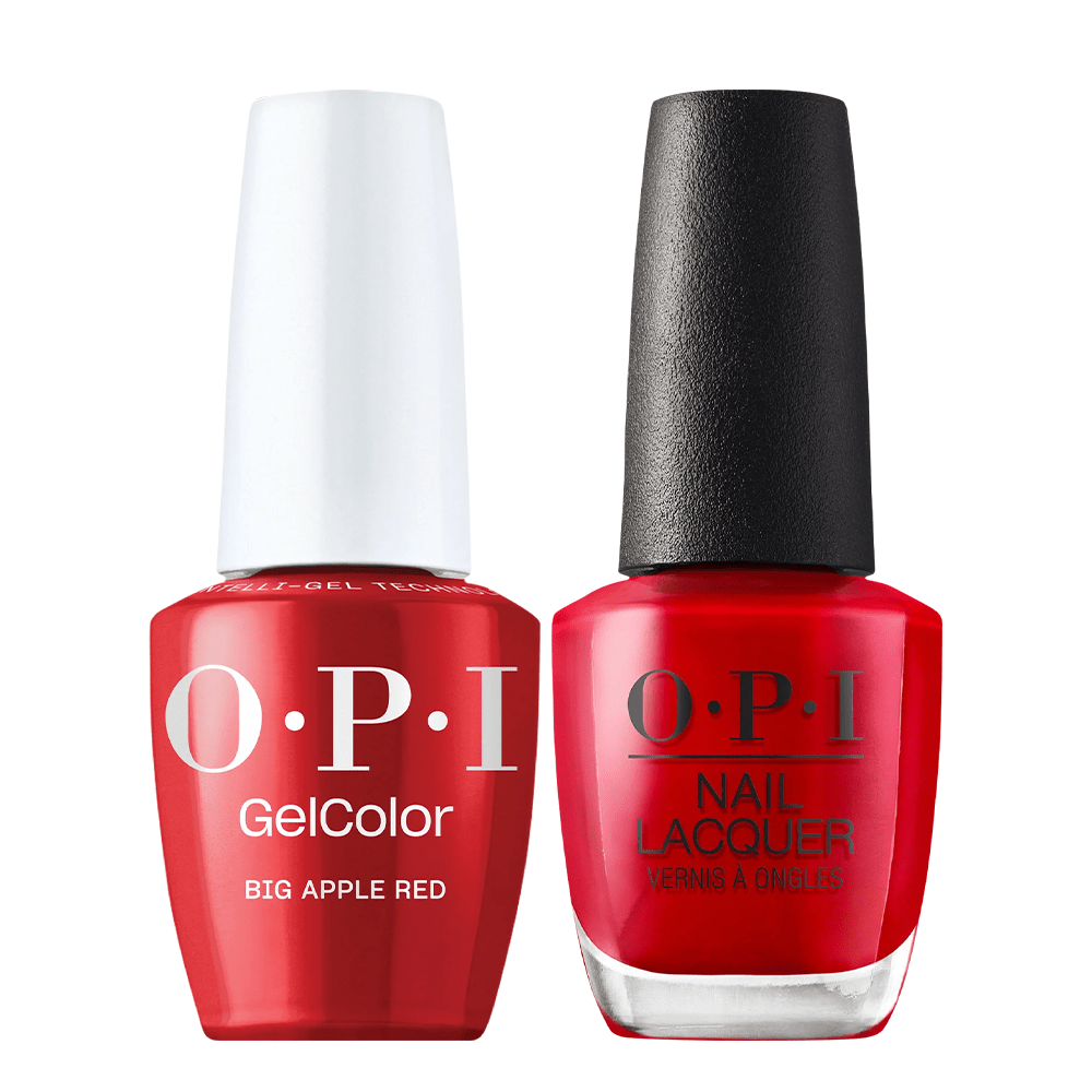 OPI Gel Nail Polish Duo - N25 Big Apple Red - DTK Nail Supply