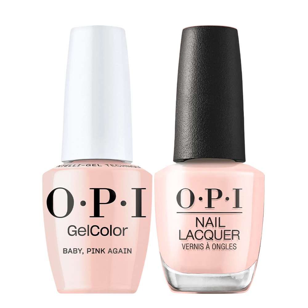 OPI Gel Nail Polish Duo - S050 Baby, Pink Again - DTK Nail Supply