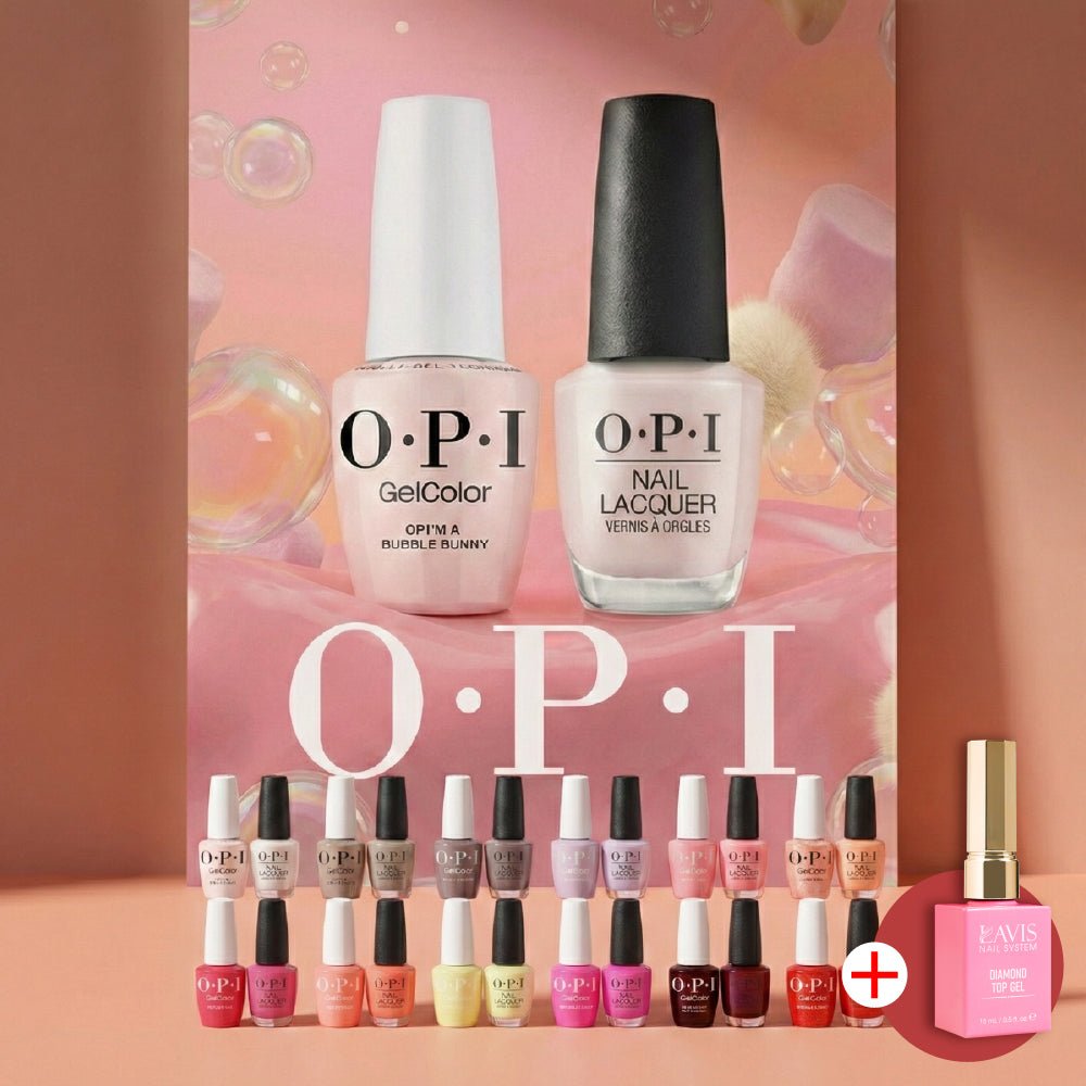 OPI Gel Nail Polish Duo - Set 12 Gel Colors - OPI Spring 2026 The New OPIcons Collection - FREE 1 LAVIS GEL TOP COAT - DTK Nail Supply