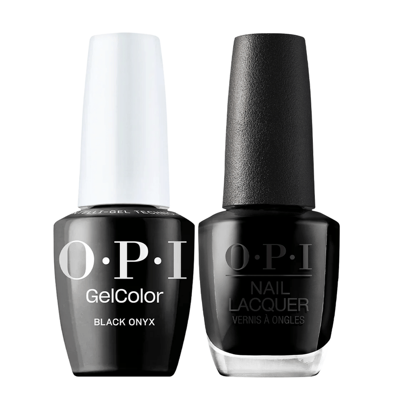 OPI Gel Nail Polish Duo - T02 Black Onyx - DTK Nail Supply