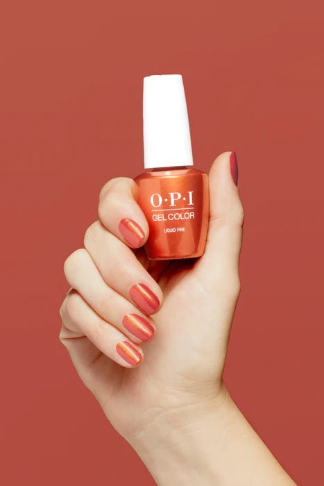 OPI Gel Nail Polish - F020 Liquid Fire - Gel Polish 0.5oz - DTK Nail Supply