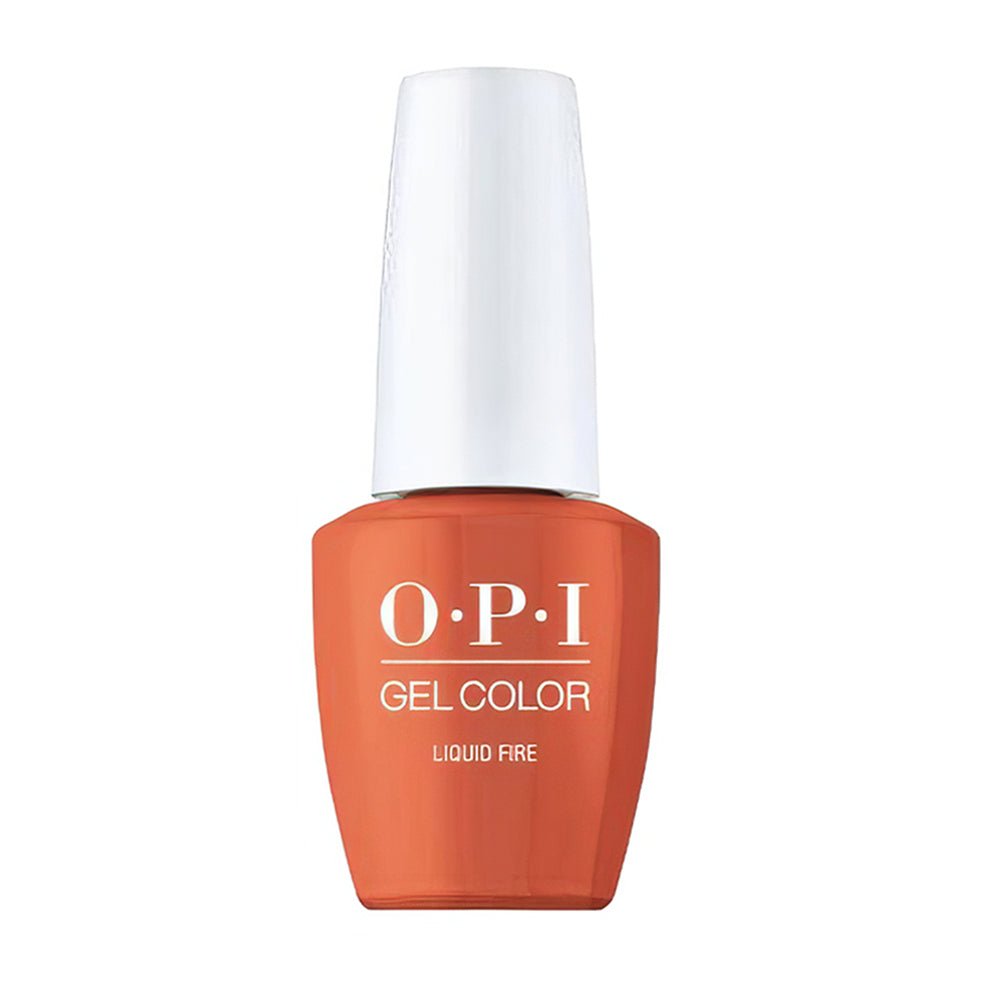 OPI Gel Nail Polish - F020 Liquid Fire - Gel Polish 0.5oz - DTK Nail Supply