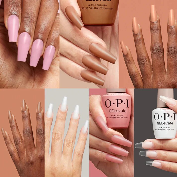 OPI GELevate 4 - In - 1 Builder Gel Collection - Set 7 Colors - DTK Nail Supply