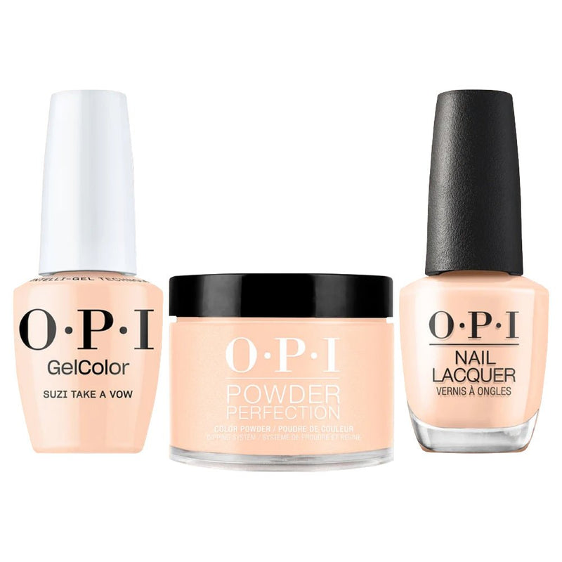 OPI Intelli 3 In 1 - F038 Suzi Take a Vow - Peach, Beige Colors - Dip, Gel & Lacquer Matching (OPI Fall 2026 Collection) - DTK Nail Supply